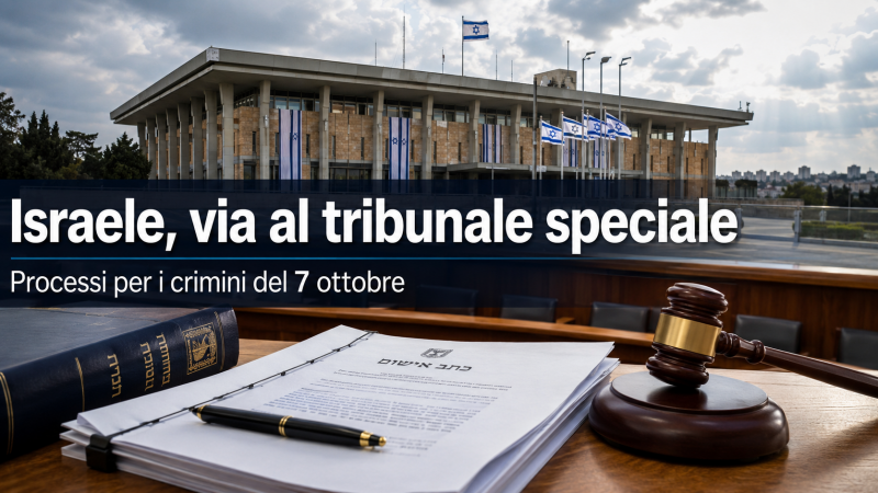 israele vara il tribunale speciale con pena di morte i presunti responsabili del 7 ottobre