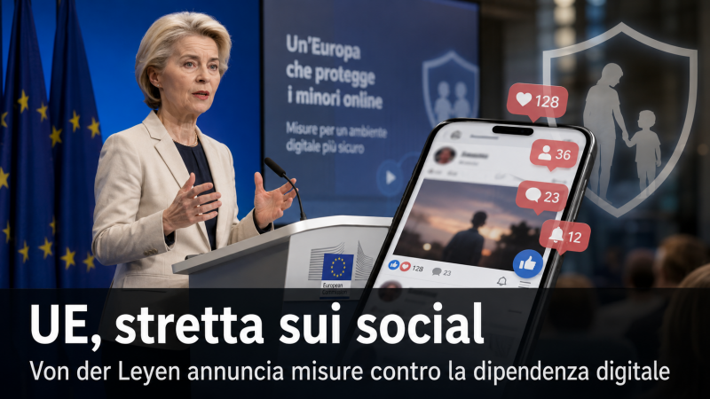 von der leyen sfida i social stretta europea contro la dipendenza digitale