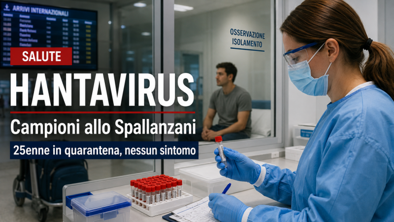 hantavirus svolta sul giovane calabrese campioni allo spallanzani nessun sintomo finora rilevato