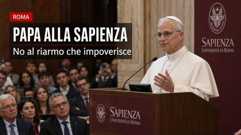 papa alla sapienza duro attacco al riarmo l8217europa scelga la pace ora