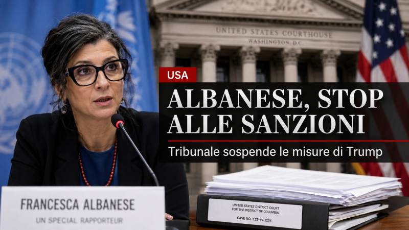 francesca albanese vince negli usa giudice blocca le sanzioni di trump ora
