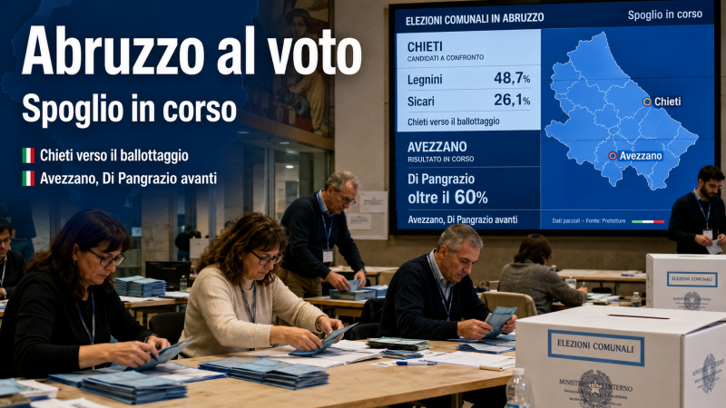abruzzo al voto verdetti e sorprese chieti verso il ballottaggio avezzano premia di pangrazio