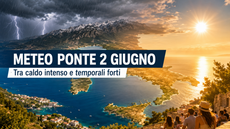 ponte del 2 giugno caldo rovente e temporali forti italia divisa in due da Abruzzo24ore.tv ponte del 2 giugno caldo rovente e temporali forti italia divisa in due