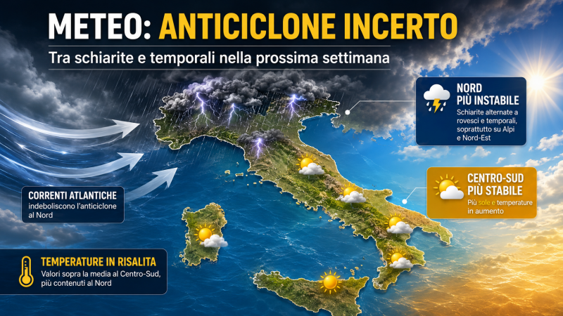 meteo l8217anticiclone vacilla ecco dove torneranno temporali e caldo la prossima settimana