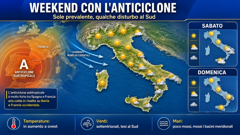 meteo weekend torna l8217anticiclone sole quasi ovunque ma resta qualche insidia da Abruzzo24ore.tv meteo weekend torna l8217anticiclone sole quasi ovunque ma resta qualche insidia
