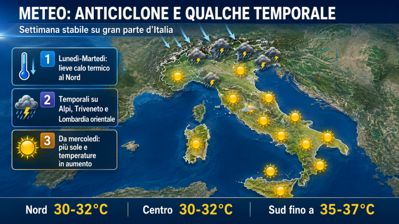 meteo estate pronta a decollare caldo e temporali dividono l8217italia da Abruzzo24ore.tv meteo estate pronta a decollare caldo e temporali dividono l8217italia