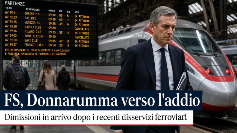 ferrovie donnarumma lascia in anticipo disservizi e tensioni accelerano il cambio al vertice