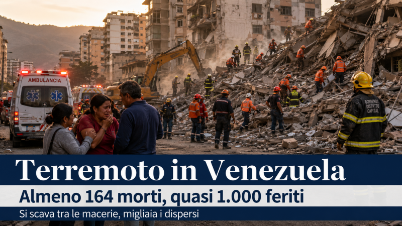 venezuela devastato dal terremoto 164 morti migliaia di dispersi sotto le macerie