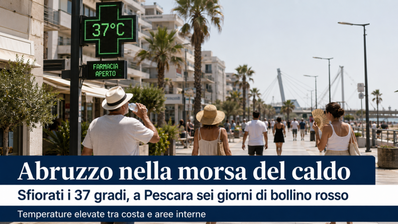 abruzzo soffoca nel caldo quasi 37 gradi e pescara resta rossa ancora