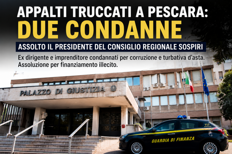 appalti e cocaina negli uffici comunali due condanne scuotono pescara profondamente