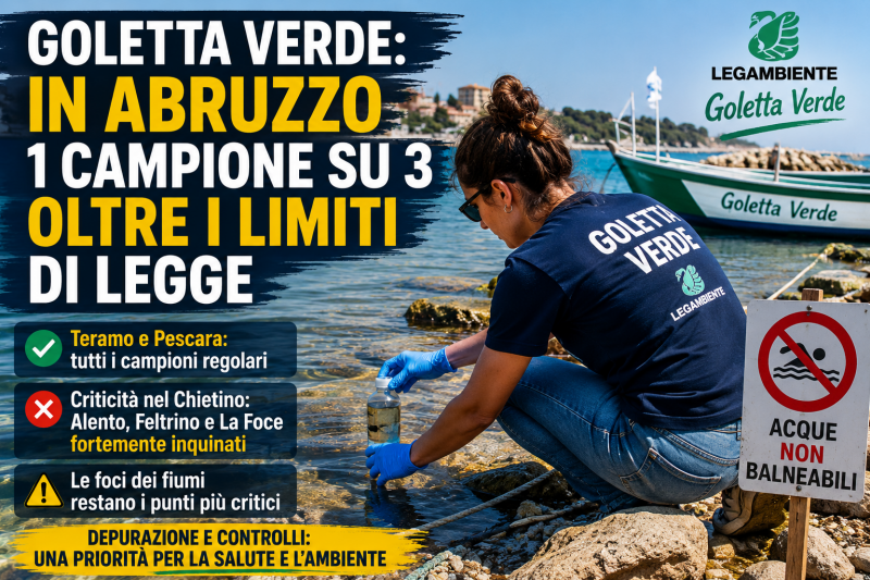 goletta verde allarme in abruzzo tre campioni oltre i limiti di legge