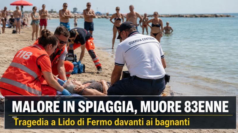 tragedia sulla spiaggia di fermo anziana di vasto muore davanti ai bagnanti