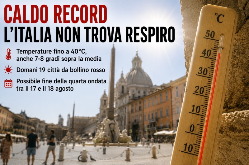caldo senza tregua sull8217italia ma ora spunta la data della svolta