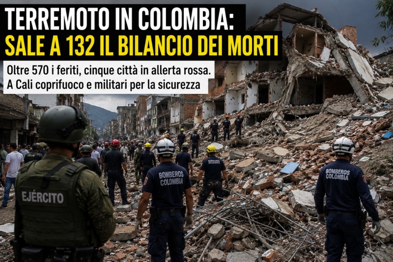 terremoto devasta la colombia 132 morti a cali bilancio sempre pi249 grave