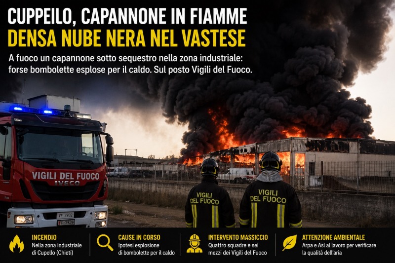brucia capannone sequestrato enorme nube nera visibile fino a vasto da Abruzzo24ore.tv brucia capannone sequestrato enorme nube nera visibile fino a vasto