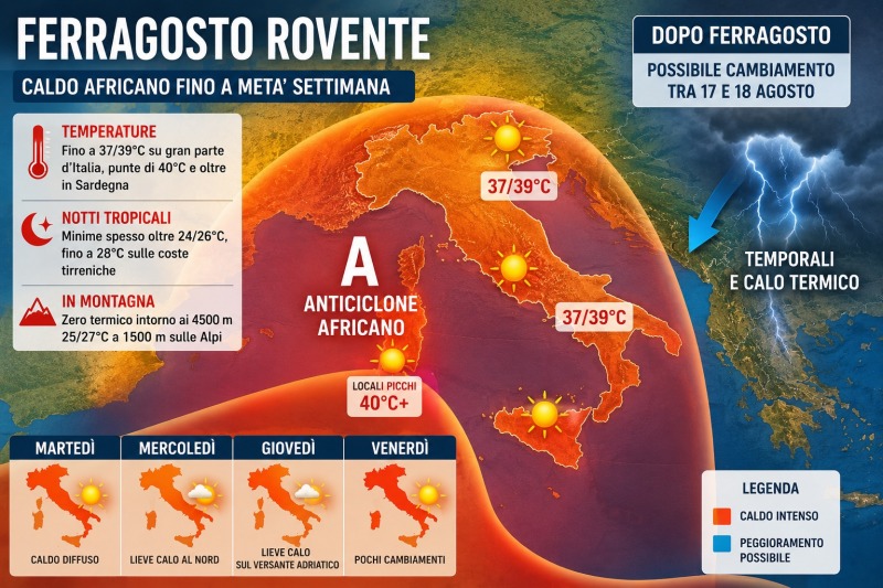 ferragosto rovente italia verso i 40 gradi poi cambia tutto improvvisamente da Abruzzo24ore.tv ferragosto rovente italia verso i 40 gradi poi cambia tutto improvvisamente