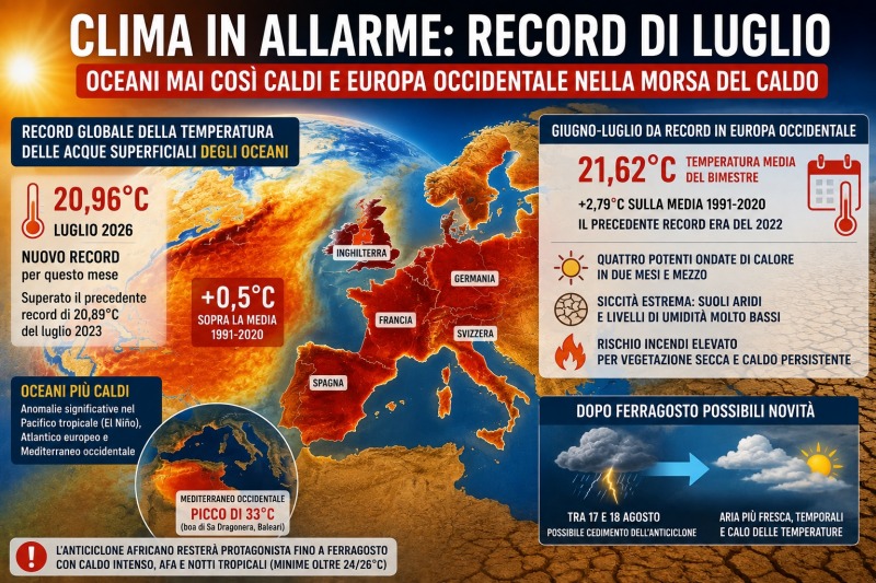 oceani mai cos236 caldi a luglio l8217europa occidentale batte ogni record da Abruzzo24ore.tv oceani mai cos236 caldi a luglio l8217europa occidentale batte ogni record