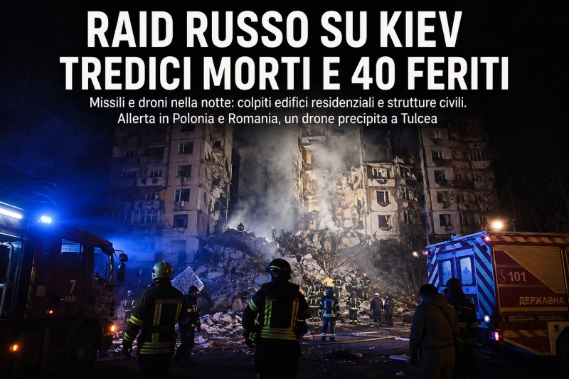notte di terrore su kiev raid russo devasta la capitale tredici morti
