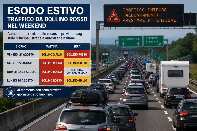 esodo estivo scatta il weekend rosso rientri record sulle autostrade italiane da Abruzzo24ore.tv esodo estivo scatta il weekend rosso rientri record sulle autostrade italiane