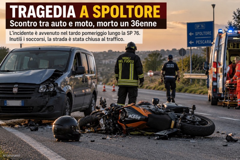 tragedia sulla provinciale a spoltore muore motociclista di 36 anni da Abruzzo24ore.tv tragedia sulla provinciale a spoltore muore motociclista di 36 anni
