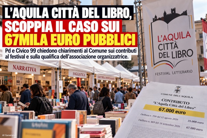 l8217aquila citt224 del libro scoppia il caso sui 67mila euro pubblici da Abruzzo24ore.tv l8217aquila citt224 del libro scoppia il caso sui 67mila euro pubblici