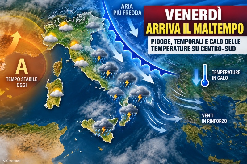 meteo venerd236 cambia tutto temporali vento forte e temperature in picchiata da Abruzzo24ore.tv meteo venerd236 cambia tutto temporali vento forte e temperature in picchiata
