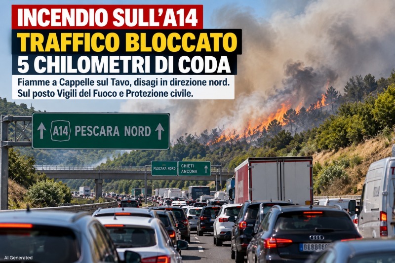 incendio sull8217a14 in abruzzo traffico paralizzato cinque chilometri di coda verso nord da Abruzzo24ore.tv incendio sull8217a14 in abruzzo traffico paralizzato cinque chilometri di coda verso nord