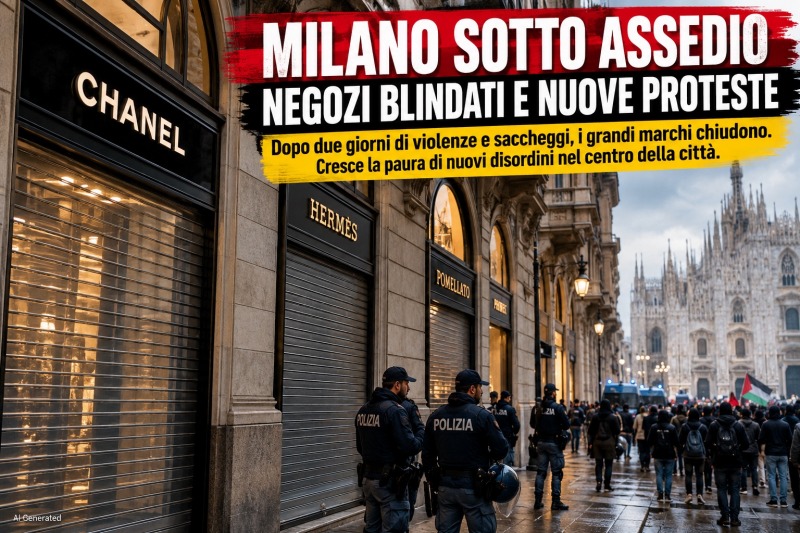 milano sotto assedio negozi blindati e nuove proteste cresce la paura da Abruzzo24ore.tv milano sotto assedio negozi blindati e nuove proteste cresce la paura
