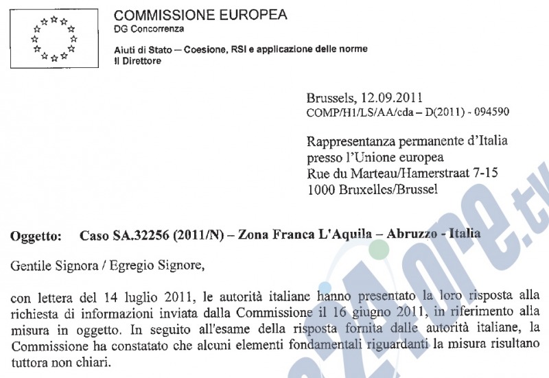 ESCLUSIVO - La lettera di bocciatura della Commissione Europea sulla ...