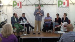 Luciano D'Alfonso alla festa aquilana del Pd