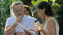 Marco Bellocchio sul set insieme a Donatella Finocchiaro