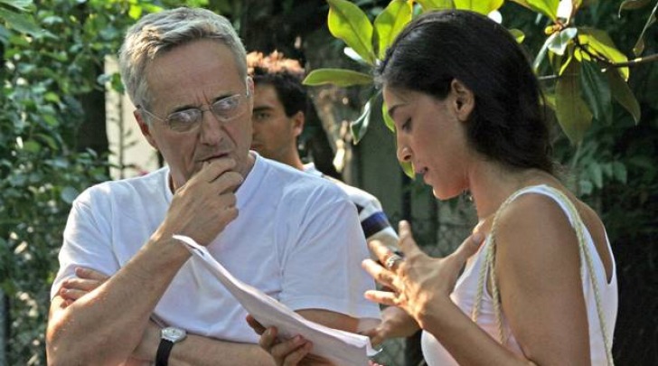 Marco Bellocchio sul set insieme a Donatella Finocchiaro